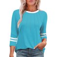 thumbnail image 2 of Ruimatai Women's Long Sleeve T-Shirt Round Neck Casual Comfortable Soft Stretch Basic Top Blouse Fashionable Fit for Everyday Wear, 2 of 5