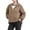 Khaki, variant on Edvintorg Lightweight Jacket Women Plus Size Fashion Long Sleeve Loose Casual Hooded Coat with Zipper Women Outerwear Woman Clothes Pink XL