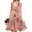 Pink, variant on Cocktail Dresses for Women Floral Print Cap Sleeve Belted A-Line Knee Length Swing Midi Dress Casual Summer Tea Party Dress