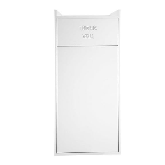 Commercial Trash Can Cabinet, Trash Receptacle for Indoor, Outdoor Home, Office, Restaurant, 30L/27.24Qt (White)