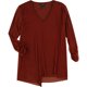 thumbnail image 1 of Alfani Blusa de punto drapeado para mujer, rojo, mediano, 1 of 1