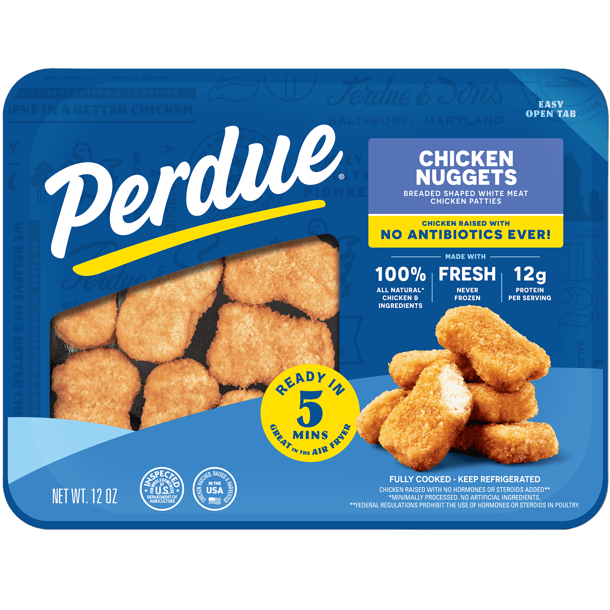 PERDUE® Refrigerated Breaded Chicken Breast Nugget Pieces, 12 oz. Tray