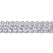 Arista 2.00 ct Diamond Link Fashion Bracelet in Silver Tone over Brass, 7.5 (I-J,I2-I3)