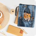 thumbnail image 4 of HELLHERO Polyester Zipper Bag Book Lovers Gifts Pocket Hamster Design Books Sleeve Classic Notebook Student Gift Bag, 4 of 7