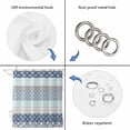 thumbnail image 5 of Boho Blue Aqua Waterproof Fabric Shower Curtain,Geometric Stripes Tribal Bohemia Retro Waterproof Fabric Shower Curtain for Bathroom Curtains Bathtubs Shower Curtains with 12 Hooks Extra Long 72x96, 5 of 8