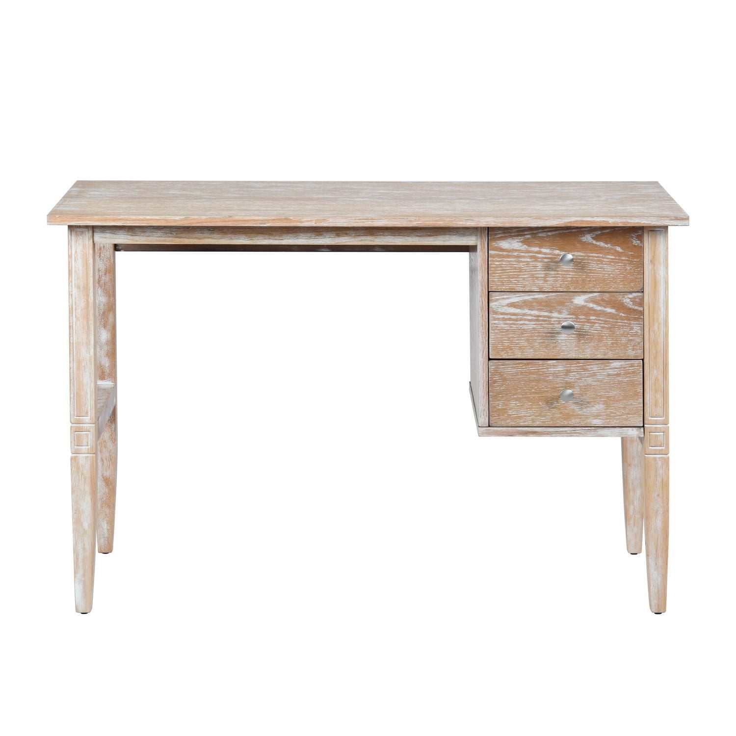 Homylin Bureau informatique pour bureau à domicile avec 3 tiroirs, Bureau en bois de 45", Table d'étude rétro pour ordinateur portable, Poste de travail rustique brun