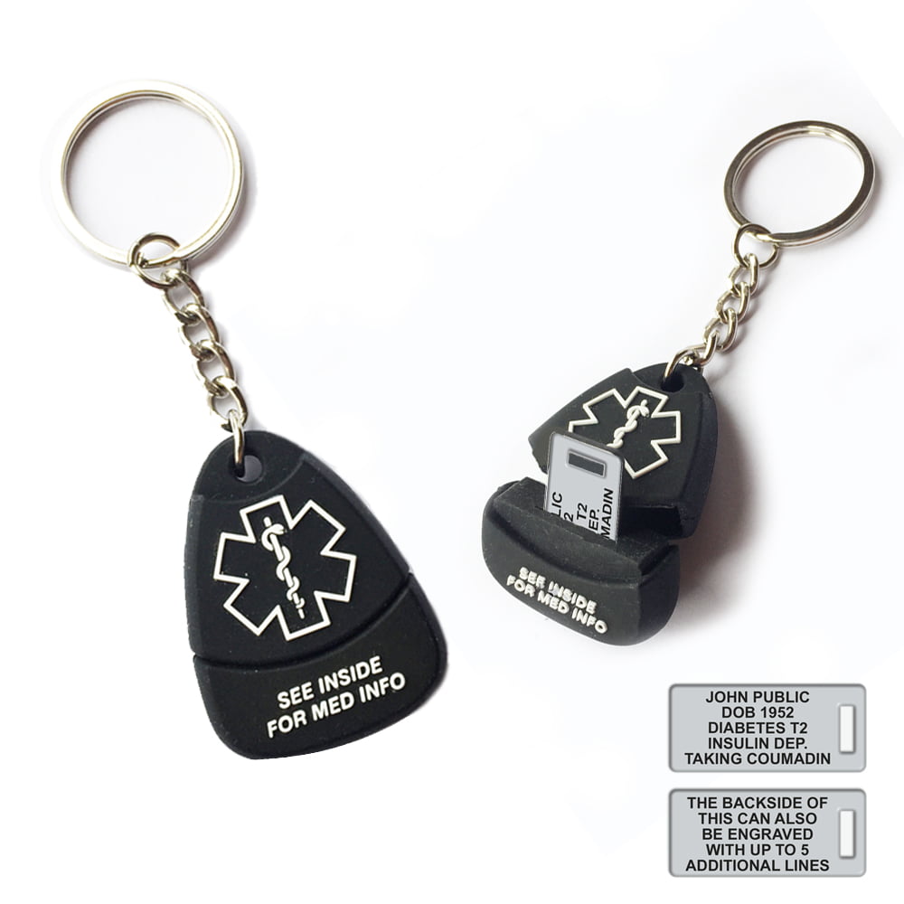 Medical Emergency Charm and Coumadin Patien Charm MEDICAL ALERT Key Ring