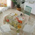 thumbnail image 3 of Colorful Spring Floral Tablecloth Square Table Cloth 54x54, Waterproof Tablecloth Outdoor Table Cloth, Vintage Summer Botanical Washable Table Cover for Kitchen Dining Party, 3 of 8