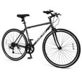 thumbnail image 1 of Costway 6-Speed Cycling Bike with All-terrain Rubber Wheels Dual Brakes Adjustable Saddle Black, 1 of 9