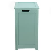 Oceanstar Wooden Storage Laundry Hamper, Turquoise Color, 20.3 L x 13.3 W x 24 H inches, Age Group Adult