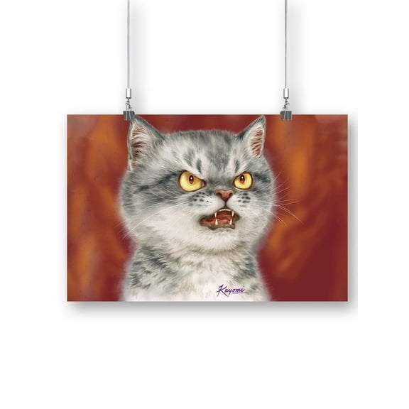Angry Cat Poster - Kayomi Harai Designs,