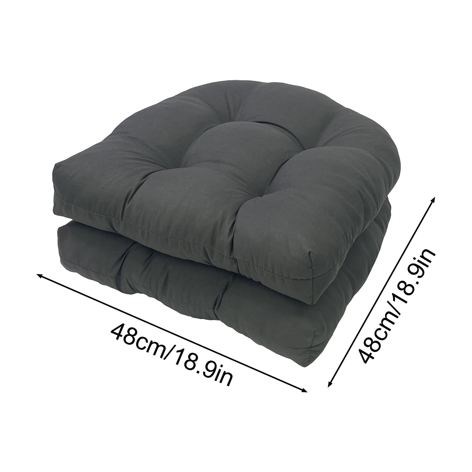 Waterproof Outdoor Chair Cushions Set of 2, 19X19 Patio Wicker Chair Cushions, Tufted Outdoor Cushions for Patio Furniture, Thick Outdoor Patio Replacement Seat Pads for Porch Lawn Chairs Green