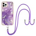 thumbnail image 1 of Funda de TPU con acabado en mármol galvanizado para iPhone 13 Pro Max, color morado 002, 1 of 4