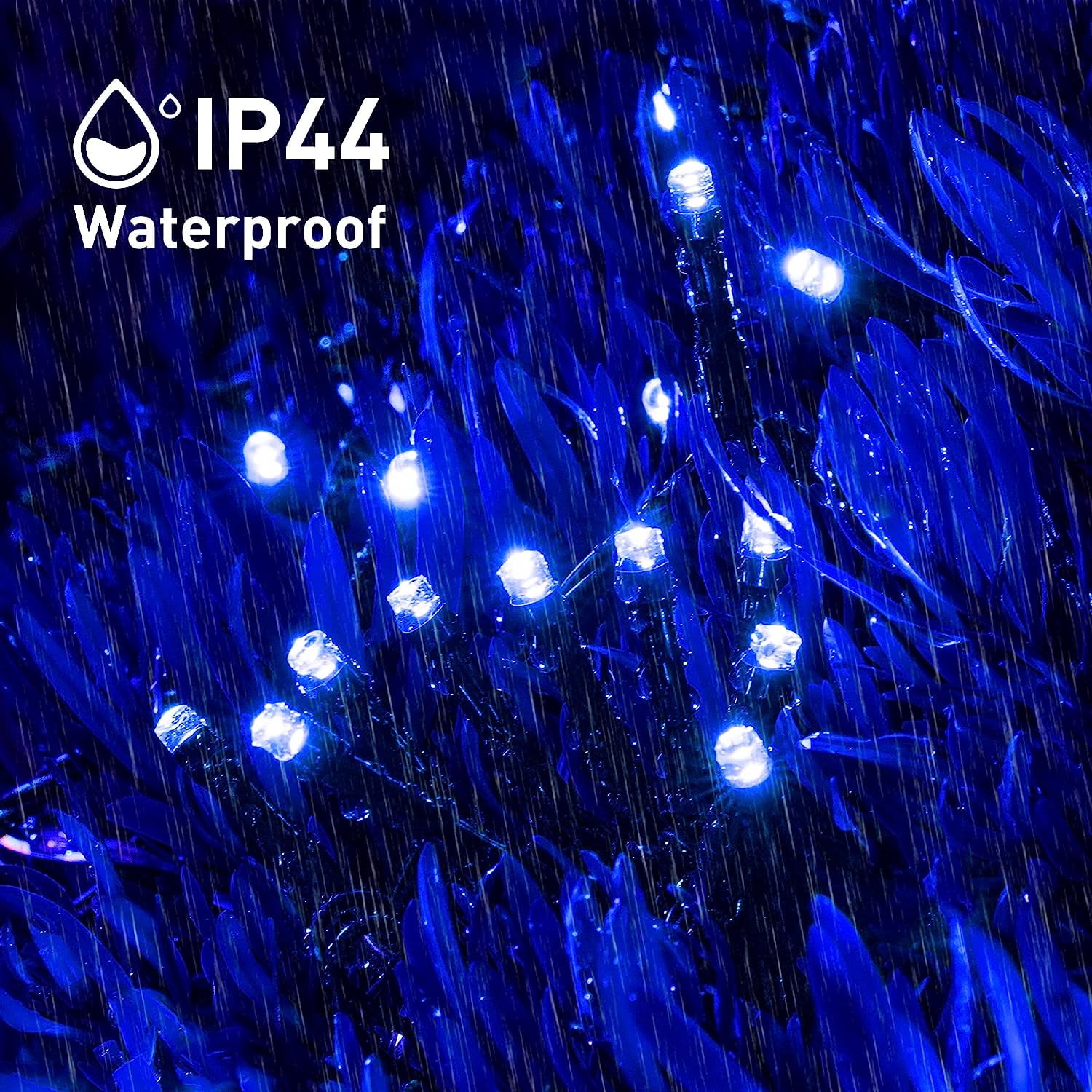 JMEXSUSS 2 Pack Blue Solar Christmas Lights, Total 400 LED 151FT Solar String Lights Outdoor Waterproof, 8 Modes Blue Christmas Lights for Outside Garden Party Patio Christmas Tree Decorations