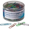 Officemate Giant Translucent Paper Clips, Assorted Colors, Box of 6 Tubs of 200 Each (97212)