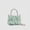 Mint Green, variant on Mini Folded Cloud Bag with Rhinestone Chain Strap, Sweet and Fresh Style PU Leather Crossbody Bag for Women, Daily Outfit Essential