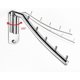 thumbnail image 3 of Perchero plegable de pared para ropa, gancho de acero inoxidable con soporte de brazo oscilante, sistema para colgar ropa, organizador de almacenamiento para armario, resistente, 3 of 5