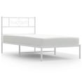 thumbnail image 5 of Pemberly Row 39.4 x 74.8 Powder-Coated Stee Bed Frame in White, 5 of 10