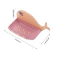 thumbnail image 4 of Unique Bargains 1 Pc Soap Dish Cartoon Whale Soap Holder for Bathroom Pink, 4 of 6