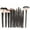 Black, variant on Makeup Brush Set 18Pcs Synthetic Foundation Powder Concealers Eye shadows Blush Makeup Brushes