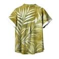thumbnail image 4 of Byworldtasic Women's Collared Shirt Women Hawaiian Shirt Button Down Blouse Summer Beach Cool Short Sleeve V Neck Tops Green-4, 4 of 4