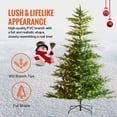 thumbnail image 3 of VEVOR Christmas Tree 6.5ft Prelit Artificial Tree with 350 White LEDs 900 Tips, 3 of 9