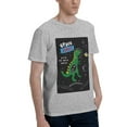 thumbnail image 2 of Bingfone Space Dino Cartoon Black Men'S Loose Fit Short-Sleeve Pocket T-Shirt, 2 of 7