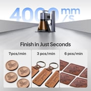 LaserPecker LP2 Plus (SpinTrack) 10W Diode Laser Engraver, 4000mm/s Ultra-Fast Speed 4K Precision Portable Cutting & Engraving Machine for Wood, Leather, Acrylic, Coated Metal