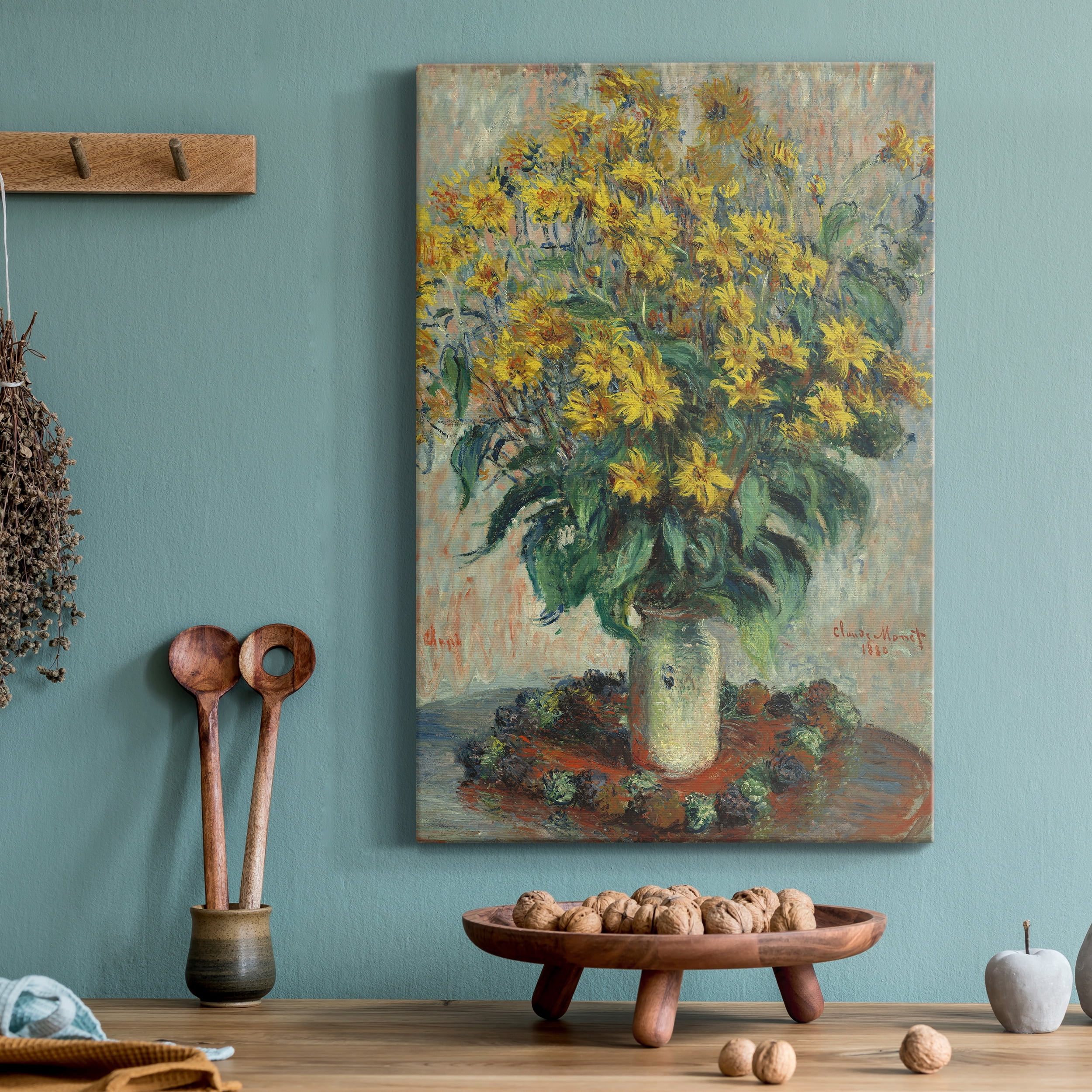 Jerusalem Artichoke Flowers Premium Gallery Wrapped Canvas - Ready to Hang - 40 x 60
