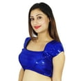 thumbnail image 1 of Party Wear Dense Sequins Ready-Made Blouse Designer Bollywood Choli Crop-Top, 1 of 2