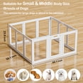 thumbnail image 5 of Clear Acrylic Dog Playpen Indoor, Easy Assemble Transparent Pet Pen for Puppy Bunny Cat Pig, Sturdy & Easy Cleaning Plastic Puppy Fence, 5 of 6