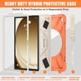 thumbnail image 5 of ELEHOLD Rugged Case for Samsung Galaxy Tab A9 Plus 11.0" (2023), Heavy Duty Shockproof Rotating Stand Handstrap Pen Holder Case with Detachable Shoulder Strap for Galaxy Tab A9+, Livingcoral, 5 of 10
