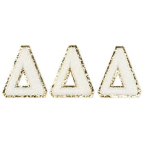 Sorority Shop Delta Delta Delta Chenille Letter Stickers - Adhesive Back, Set of 3 Greek Letters