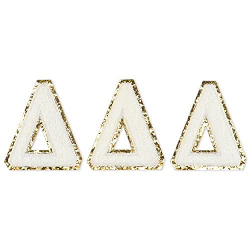 Sorority Shop Delta Delta Delta Chenille Letter Stickers - Adhesive Back, Set of 3 Greek Letters