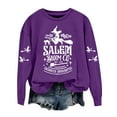 thumbnail image 4 of Breezora Chandail pour Femmes à Épaules Tombantes, Doublé en Molleton Douillet, Manches Longues, Coupe Décontractée, Col Rond, Essentiel, Mode Automne Hiver, Taille TG, Violet Foncé, 4 of 5
