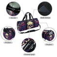 thumbnail image 2 of Skull Large Capacity Basketball Gym Bag with Interior Zipper Pocket - 17.7 inches - Dance Bag - Travel Tote, 2 of 6