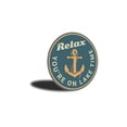 thumbnail image 3 of Relax Lake Time Novelty Decor, Metal Wall Sign - 12" Circle, 3 of 4