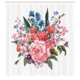 thumbnail image 3 of Ambesonne Flower Shower Curtain, Garden Flowers Bouquet, 69"Wx75"L, Multicolor, 3 of 5