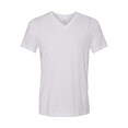 thumbnail image 5 of BELLA + CANVAS Triblend V-Neck T-Shirt for Men, Short Sleeve Tee Cotton-Poly-Rayon Blend, White, 2XL, 5 of 5