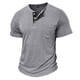 thumbnail image 3 of Tops para hombre, blusas y camisas de manga corta y cuello redondo para hombre, color liso, cálidos y ajustados, cuello semialto, manga larga, base deportiva y fitness, top de poliéster para hombre., 3 of 5