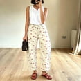 thumbnail image 5 of Polka Dot Casual Women's Jeans Summer Wave Dot Denim Pants Straight Leg Cotton Loose Fit Daily Wear for Female, 5 of 6