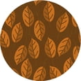 thumbnail image 1 of Ahgly Company Indoor Round Patterned Tomato Sauce Red Area Rugs, 3' Round, 1 of 6