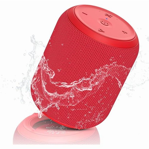 wonima11 Bluetooth Speakers,Portable Wireless Speaker with 15W Stereo Sound, IPX6 Waterproof Shower Speaker, Dual Pairs, Portable Speaker for Party Beach Camping