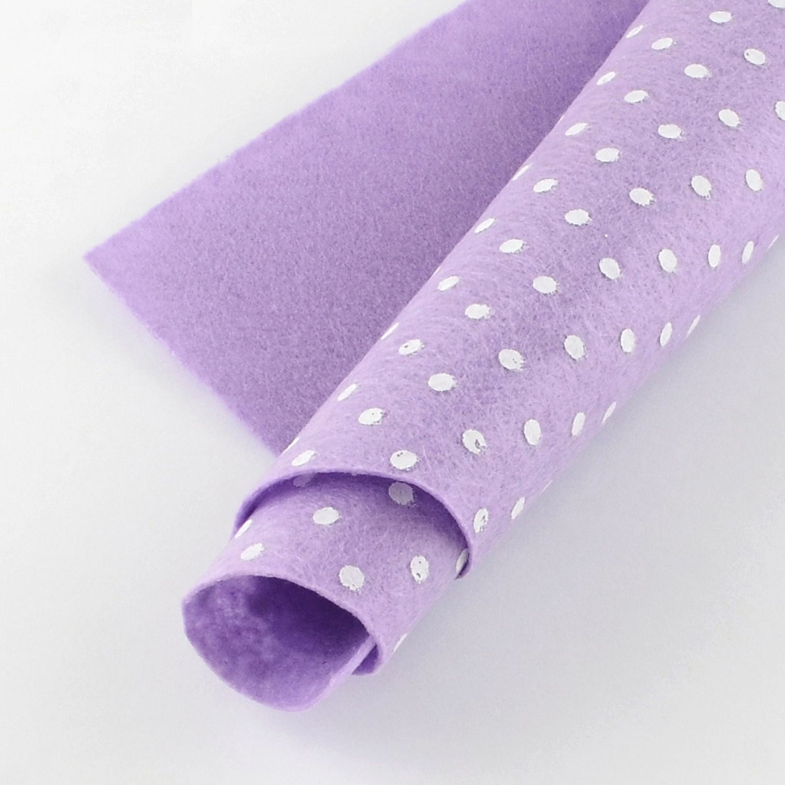 1bag Polka Dot Pattern Printed Non Woven Fabric Embroidery Needle Felt for Crafts Mixed color 30x30x0.1cm 50pcs/bag