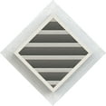 thumbnail image 4 of 20"W x 20"H Diamond Gable Vent (26 3/8"W x 26 3/8"H Frame Size): Primed, Functional, Rough Sawn Western Red Cedar Gable Vent w/ 1" x 4" Flat Trim Frame, 4 of 12