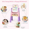 thumbnail image 4 of CIPACHO Height Adjustable Kids Art Easel Magnetic Double Sided Board, Art Easel for Kids Ages 2-5, Pink, 4 of 6
