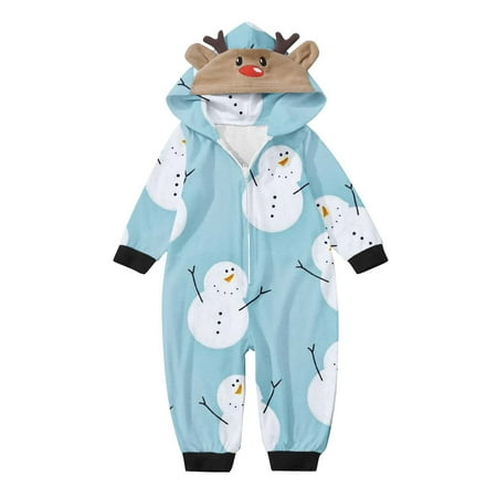 

cllios Matching Family Christmas Pajamas Onesie Hooded Holiday Pajama Set Soft Cozy Xmas Sleepwear Cute Xmas Elk Print Pjs Matching Sets