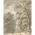 thumbnail image 2 of Johann Edler Goll van Franckenstein 20x24 Black Ornate Framed Double Matted Museum Art Print Titled: The Amstelveen Road from Amsterdam Towards Amstelveen (Mid-18th-Late 18th Centu, 2 of 5
