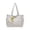 White, variant on Personalized Birth Flower Corduroy Tote Bag for Women Custom Large Shoulder Handbags with Zipper and Name for Travel College Work and Holiday Gift Giving