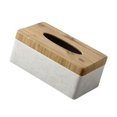 thumbnail image 2 of Rectangle Tissue Box Holder Facial Tissue Holder Case Container for Bathroom Frosted Flower, 2 of 8